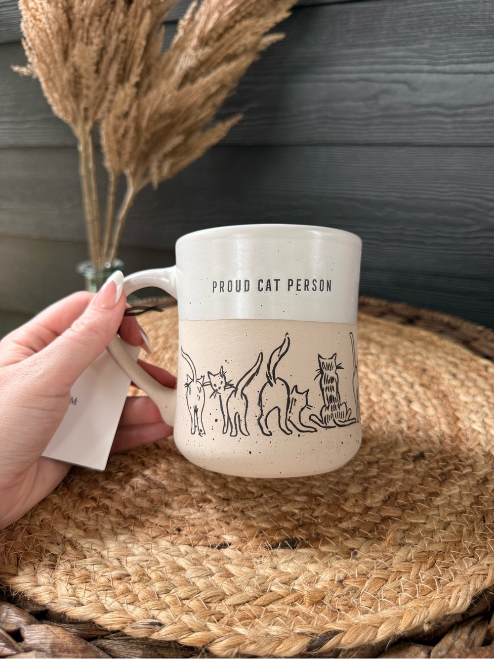 Proud Cat Person Ceramic Mug - Cream